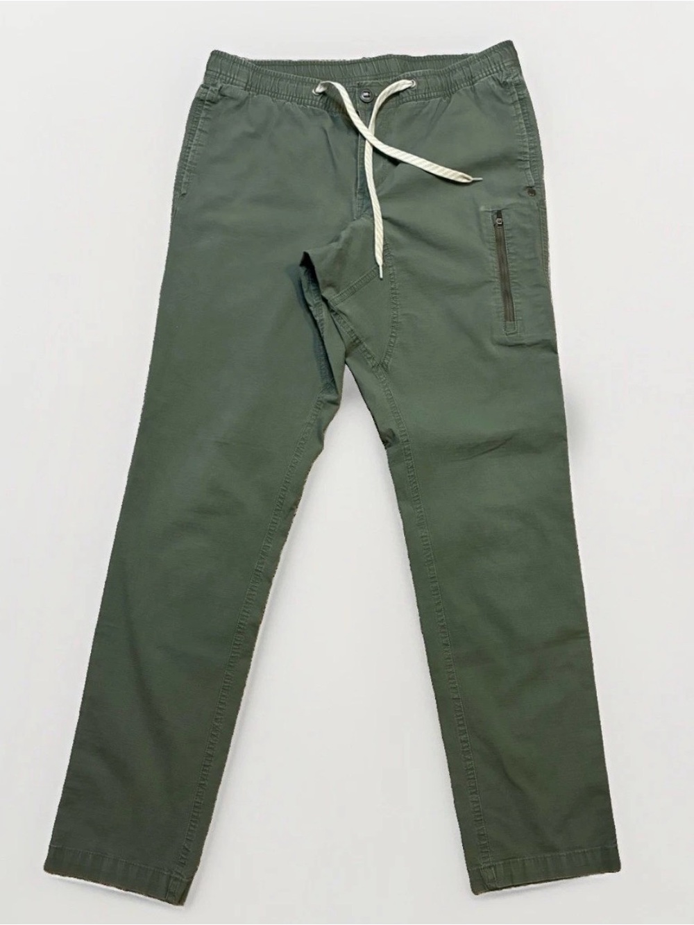 Vuori Mens Climber Pants Ripstop Straight Drawstring Green Athletic